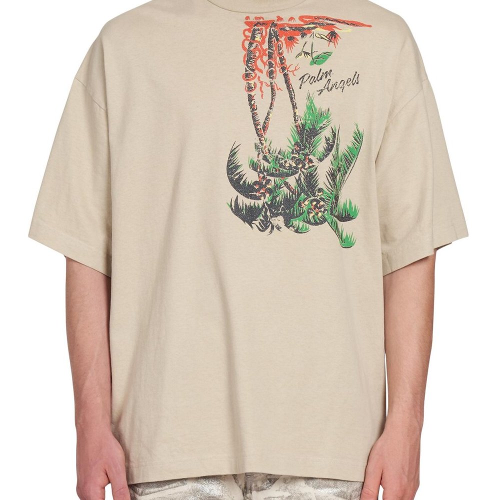 Palm Angels Upside Down Palm Tree Logo T Shirt Men's L *No Tags + Spot*